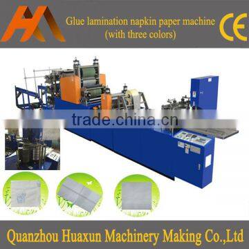 Automatic printing napkin paper lamination folding serviette tissue production machine