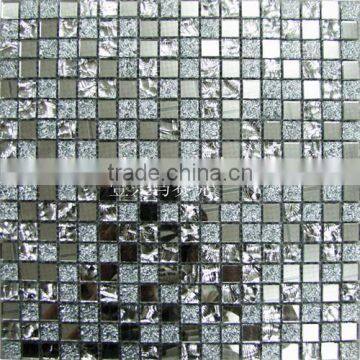 4mm thickness glass mosaic tiles for wall decoration suit for bar,hotel,hall ,ec.