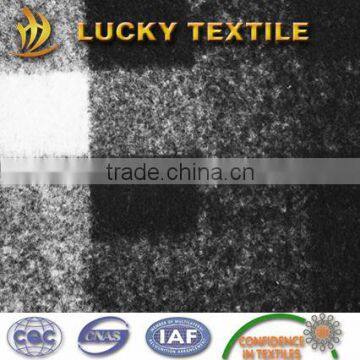 Plaid jacquard wool knit fabric for coat