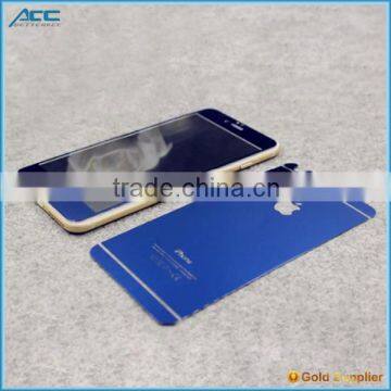 Front+Back Metallic Plating Color Tempered Glass Screen Protector for IPhone 6 6Plus photo-3