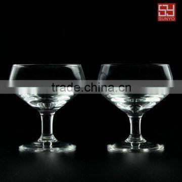 2015 sodalime China manufacture small clear lead free crystal Margaret glass set