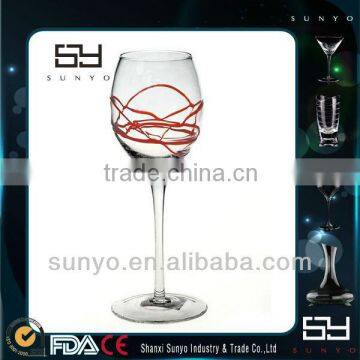 Mouth Blown Swirled Goblet/Stemware/Wine Glass