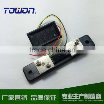Digital Ammeter & Voltmeter DC 4.5-30V & 50A With 50A Shunt Red&Blue Led Dual Panel Volt Amp Combo Meter photo-2
