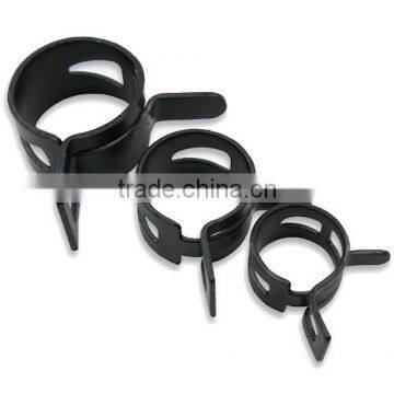 Spring steel black oxide elastic hose clamp