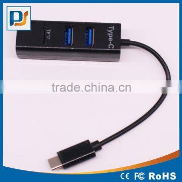 USB 3.1 Type-C Hub with 3 Ports USB 2.0 and Card Reader for the latest USB C laptop