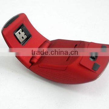 Hot-selling Arc Foldable Gift Wireless Mouse With USB Mini Receiver for PC/Laptop photo-3