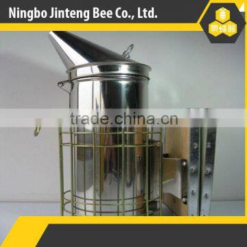 Beekeeping tools stainless steel big USA type smoker with leather bellow