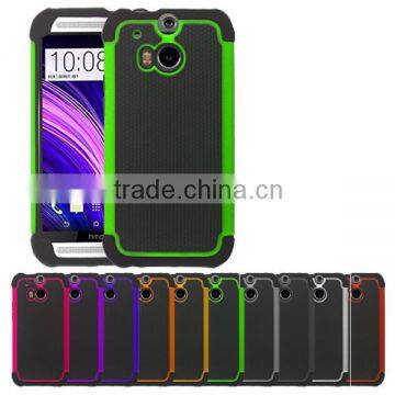 Shockproof Dual Layer Silicone Hard Case Cover For HTC ONE M8