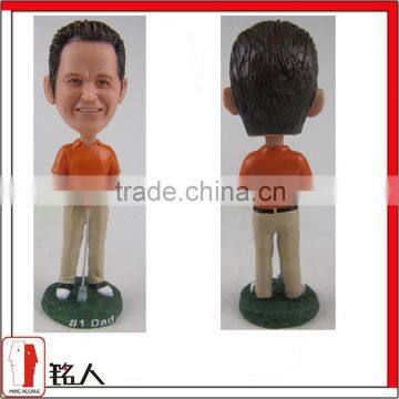 custom your bobble head 100% handmade golf guy