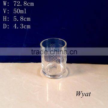 wholesale 50ml small glass shot cups wine drinking shot glass 2oz