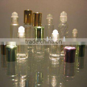 roll-on glass perfume bottle