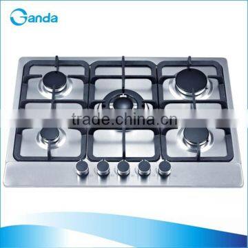 Stainless Steel Gas Hob Built-in 5 Burners (GH-5S1)