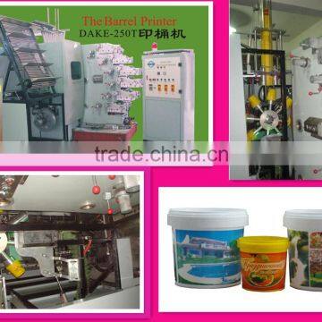 DAKE bucket printing machine, print on bucket