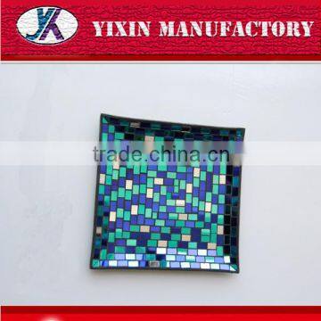 weddings wholesale home deco colored mosaic glass plates