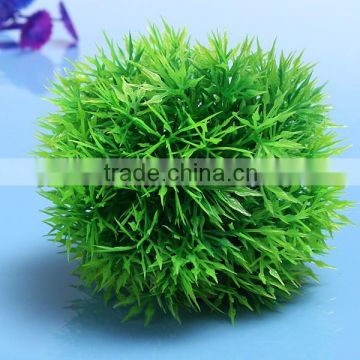 Hot Sale 2015 New Arrival Beautiful Aquarium Plastic Green Seaweed Moss Ball Decoration For Fish Tank