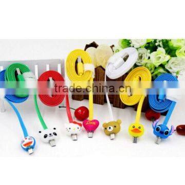 1M/3ft Cartoon Charger Colorful LED Visible Micro USB V8 Charger Cable For Galaxy S4 photo-2