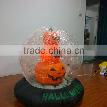 DJ-XT-54 Inflatable Three Smile Pumpkins With Small Bats Lighted Halloween Garden Decoration photo-4