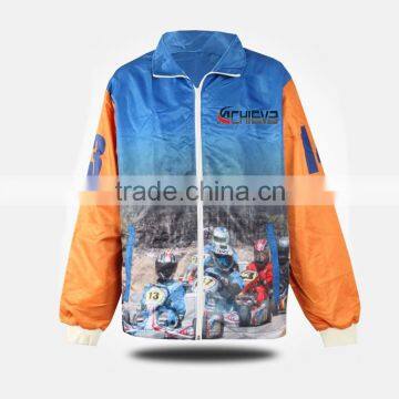 cheap polyester rain jacket/custom team baseball jacket fabric