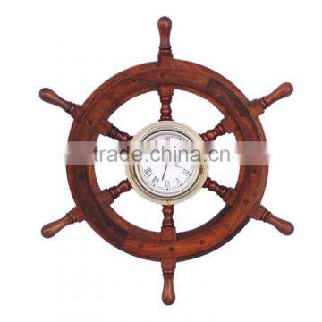 NAUTICAL SHIP WHEEL WALL CLOCK - HOME DECOR WALL CLOCK 2045