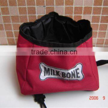 210D MILK-BONE Pet Waterproof doggie traveling water&food bowl feeder Easy to carry