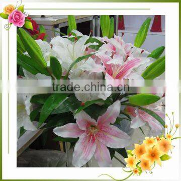 artificial flowers lily making for home decoration