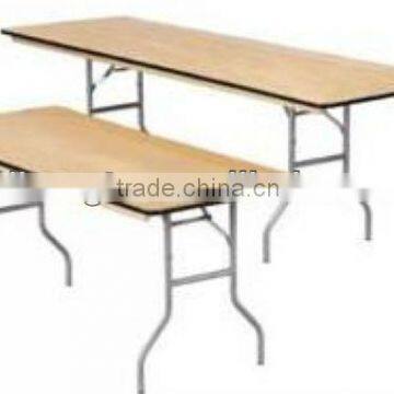 folding wooden banquet tables and chairs