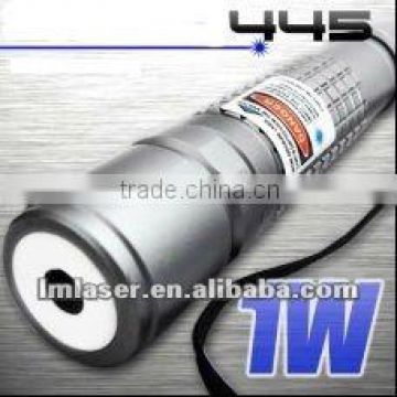 445nm laser pointer 1000mw waterproof with 5 caps