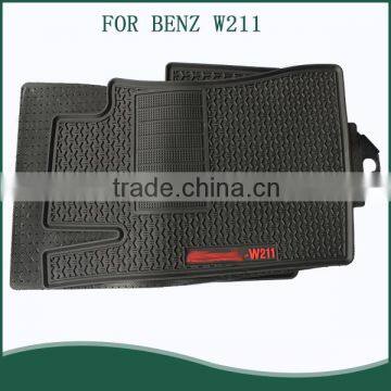 Black Nibbed Rubber Floor Mats Front & Rear 5Pc For BENZ W211