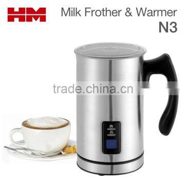 New UK Stainless Steel Cordless Electric Milk Frother & Warmer For Coffee Foam Maker Cappuccino , Model N3