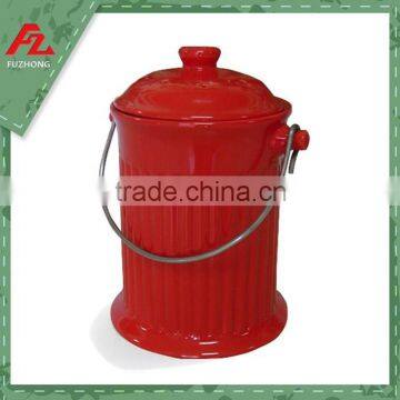 Kitchen Ceramic Compost Bin, Compost Bucket With Lid photo-5