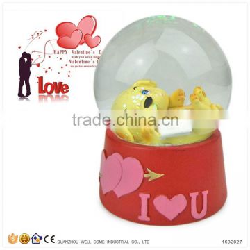 Resin Dog Water Globe Wedding Anniversary Gifts