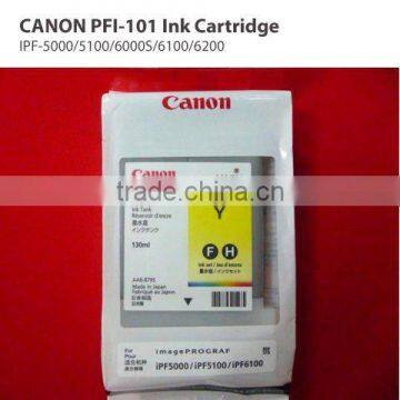 original CANON PFI-101Y ink cartridge for iPF-5000 5100 6000S 6100 6200 printer