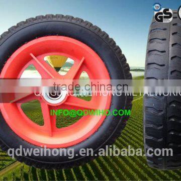 Hot products Best quality Metal Plastic Colorful PU wheel for wheelbarrow