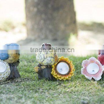 Solar spotlight garden decoration bird figurine