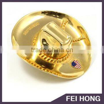 Good Quality gold full 3d cow boy hat for business gift