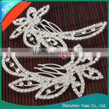 Pair of Beautiful Flower Design Wedding Hair Comb For Bridal