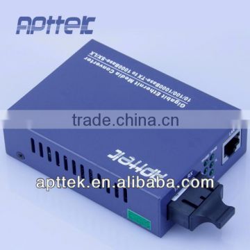 hot sale 10/100M 1310nm wavelength distance 40KM single module Self-adapt fiber optic media converter