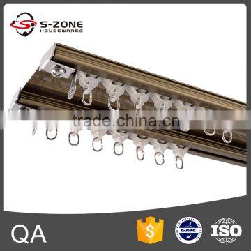 Hotel and home double ceiling installation curtain rail