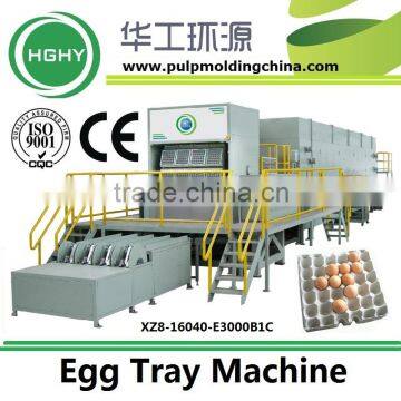 Paper Product Making Machinery 8 forming platens 3000pcs/hr paper pulp egg tray production line HGHY XZ8-16040-E3000B1C