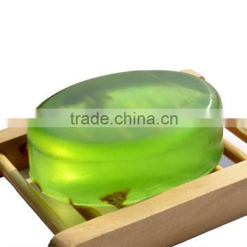 Z0204 Adult Group Green Tea Essential Oil Transparent Bath Soap with Shrink Wrapper