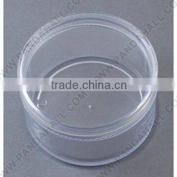 Clear Round plastic Beads Containers, 6cm in diameter, 3.4cm high(CON-S010)