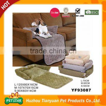 3 Ways Use Plush Pet Bed And Mat Sofa