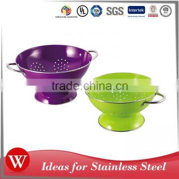 22/24cm vegetable strainer stainless steel food strainer with handle and feet