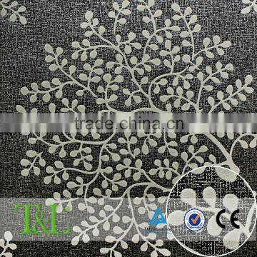 Shanghai dendritic pattern flocks velvet wallpaper