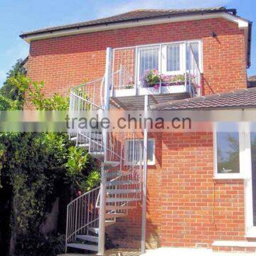 outdoor metal spiral staircase/white carbon steel spiral stairs