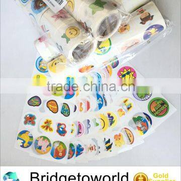 Factory Supply Custom Sized and Shaped Laminated Mini Stickers by Roll by Sheet
