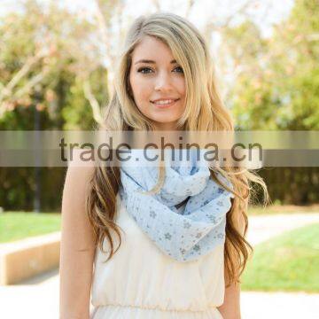 2016 Latest Ladies Scarf Double Layer Floral Printed Viscose Scarf