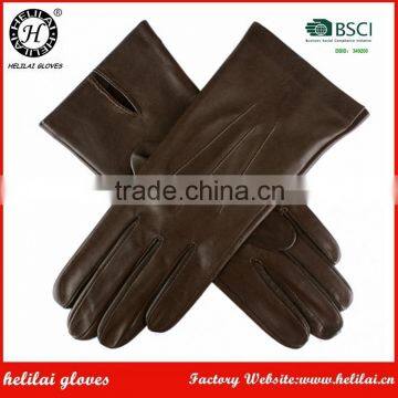 Women's Brown SheepSkin Gloves Fashion Dress Gloves For Ladies