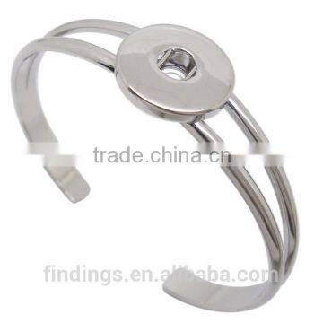 CJ3468 Click Snap Button Charm Bangles,brass Simple Bracelet,charm Bangle Bracelet Jewellery