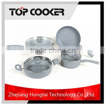 Grey color forged aluminium stone chef cookware